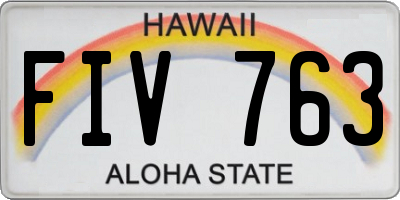 HI license plate FIV763