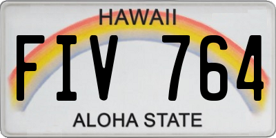 HI license plate FIV764