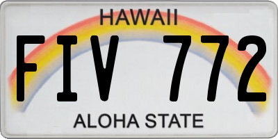 HI license plate FIV772