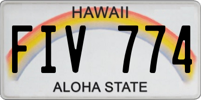 HI license plate FIV774