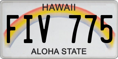 HI license plate FIV775