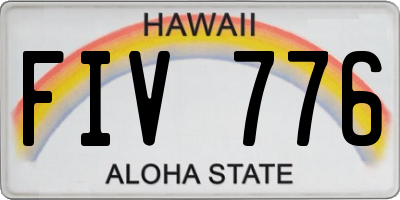 HI license plate FIV776