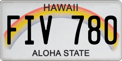 HI license plate FIV780