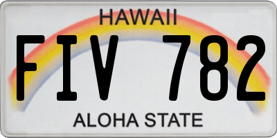 HI license plate FIV782