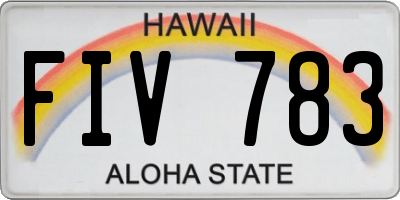 HI license plate FIV783