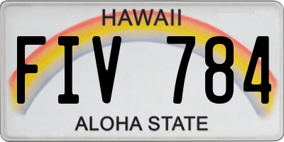 HI license plate FIV784