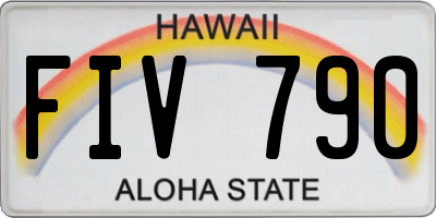 HI license plate FIV790