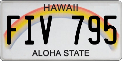 HI license plate FIV795