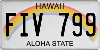 HI license plate FIV799