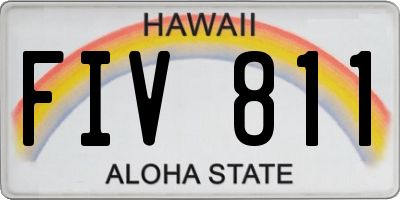 HI license plate FIV811