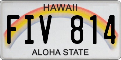 HI license plate FIV814