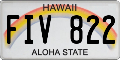 HI license plate FIV822