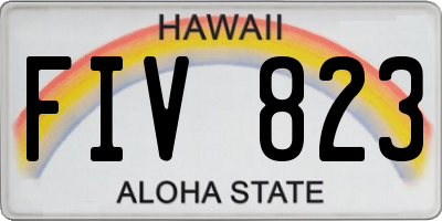 HI license plate FIV823