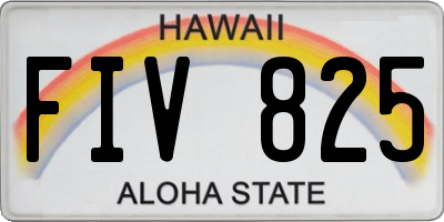 HI license plate FIV825