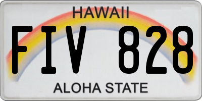 HI license plate FIV828