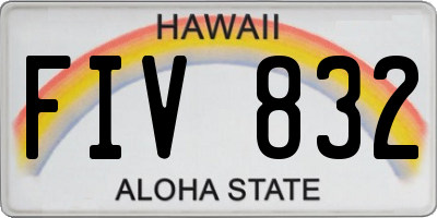 HI license plate FIV832