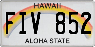 HI license plate FIV852