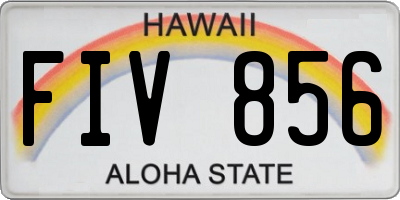 HI license plate FIV856