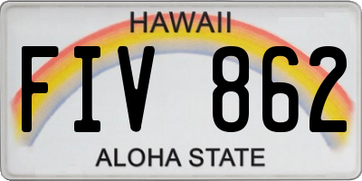 HI license plate FIV862