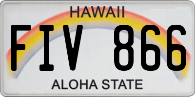 HI license plate FIV866