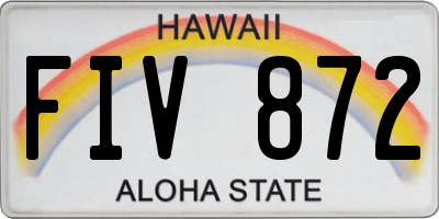 HI license plate FIV872