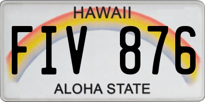 HI license plate FIV876