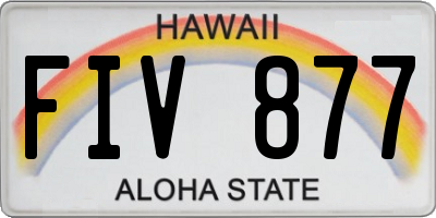 HI license plate FIV877