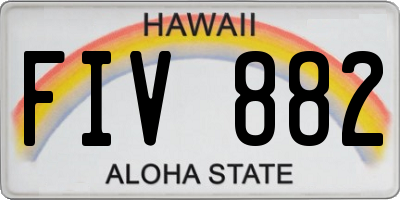 HI license plate FIV882