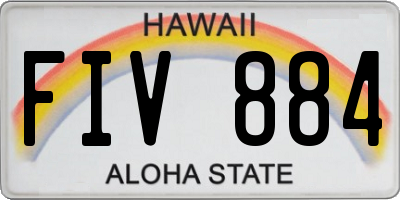HI license plate FIV884