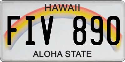 HI license plate FIV890