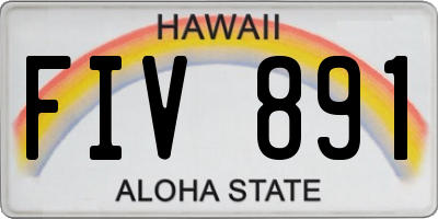 HI license plate FIV891