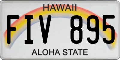 HI license plate FIV895