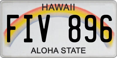 HI license plate FIV896