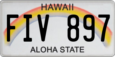 HI license plate FIV897