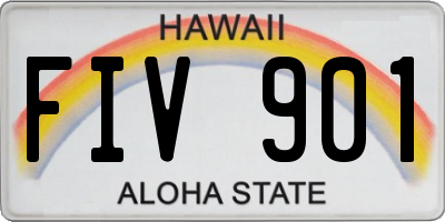 HI license plate FIV901