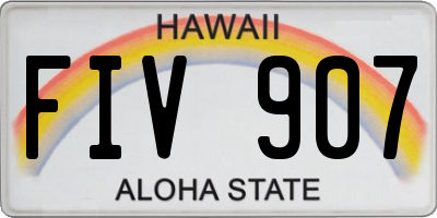 HI license plate FIV907