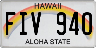 HI license plate FIV940