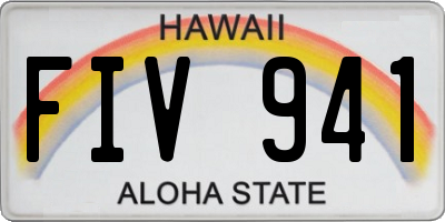 HI license plate FIV941