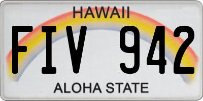 HI license plate FIV942