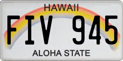 HI license plate FIV945