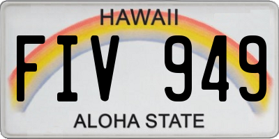 HI license plate FIV949
