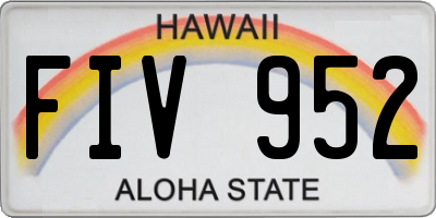 HI license plate FIV952