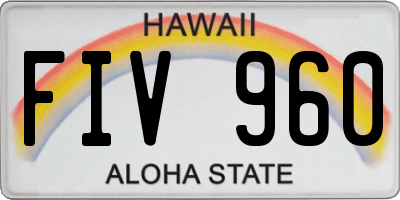 HI license plate FIV960