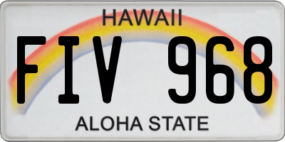 HI license plate FIV968