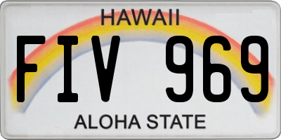 HI license plate FIV969