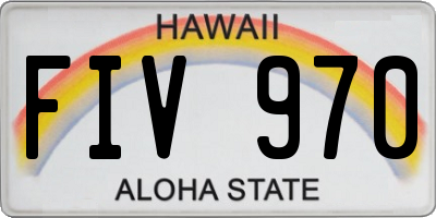 HI license plate FIV970