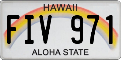 HI license plate FIV971