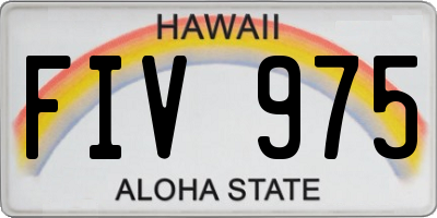 HI license plate FIV975