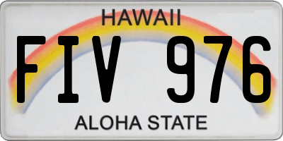 HI license plate FIV976