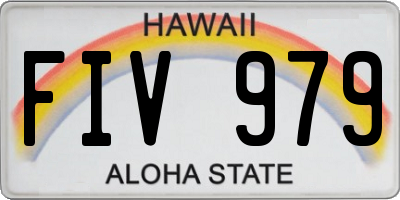 HI license plate FIV979